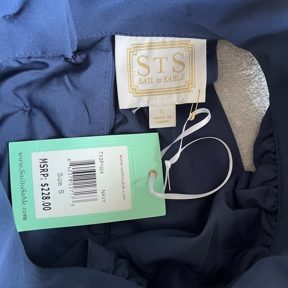Sail To Sable Navy Cowl Neck Dress Small - Picture 5 of 8